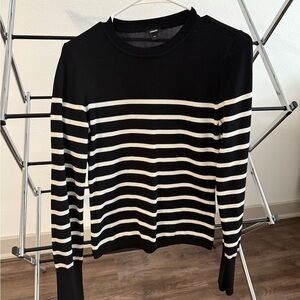 Black and White Striped Sweater